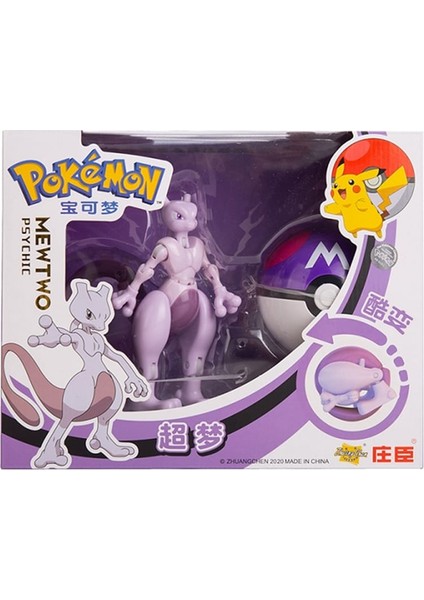 ThreeMB Toys Pokemon Orijinal Lisanslı Elf Topu Mewtwo