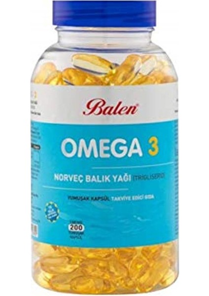 Omega 3 Norveç Balık Yağı 200 Kapsül