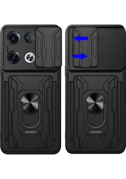Oppo Reno8 Pro 5g Sürgülü Camshid Tpu+Pc Tefon Kılıfı Için Kart Yuvası (Yurt Dışından) fiyatları
