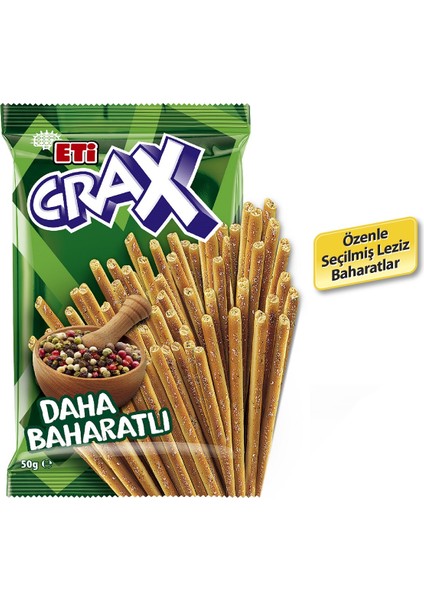 Crax Baharatlı Çubuk Kraker 50 g x 20 Adet