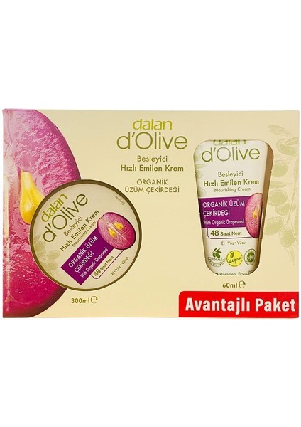 D'olive Besleyici Hızlı Emilen Organik Üzüm Çekirdeği Krem