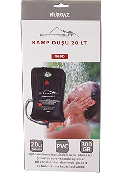 Nurgaz Campout Kamp Duşu 20LT, Renkli, Standard modelleri