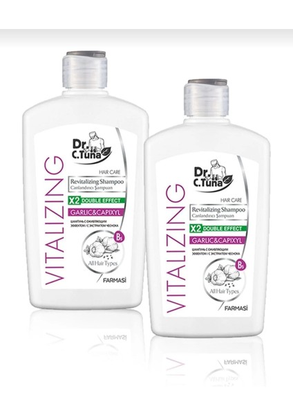 Dr. C. Tuna Vitalizing Sarımsaklı Canlandı Dr. C. Tuna Vitalizing Sarımsaklı Canlandırıcı Şampuan 500ml X 2 Adet
