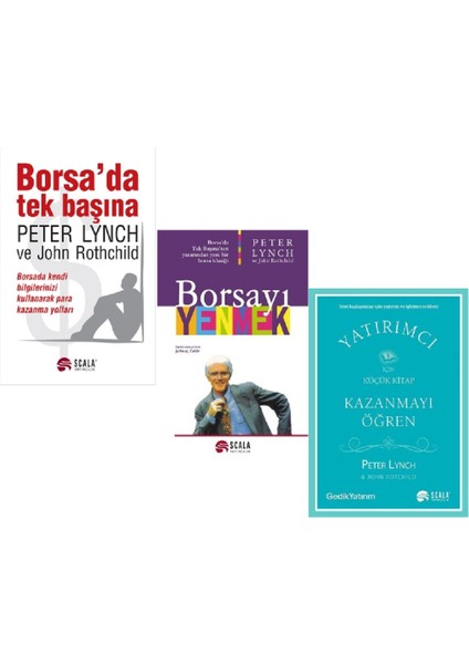 Borsa'da Tek Başına - Kazanmayı Öğren - Borsayı Yenmek / 3 Kitap Set - Peter Lynch