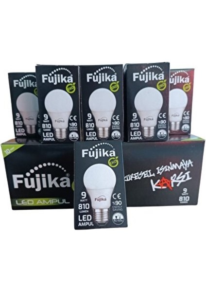 9 W Eco Led Ampul Beyaz Işık 10'Lu Paket (E27 Duy) Led Lamba