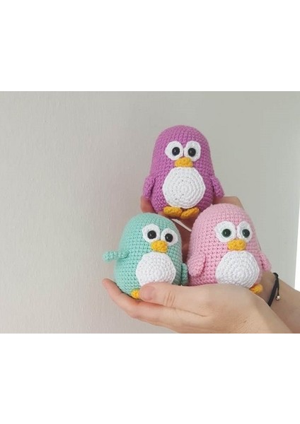 Amigurumi Penguen Oyuncaklar 3'lü