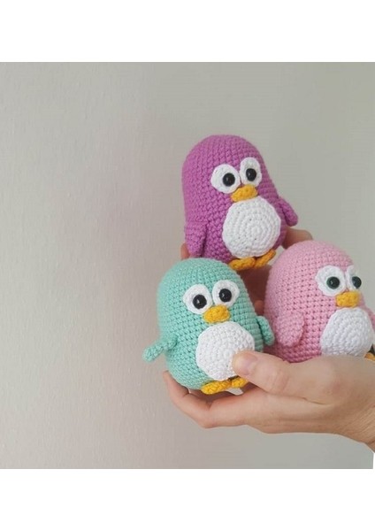 Amigurumi Penguen Oyuncaklar 3'lü