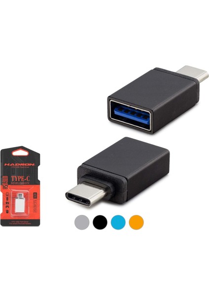 Otg Type-C To USB Çevirici Otg Type-C To USB Kırmızı Metal Kutulu Hadron HN4457K