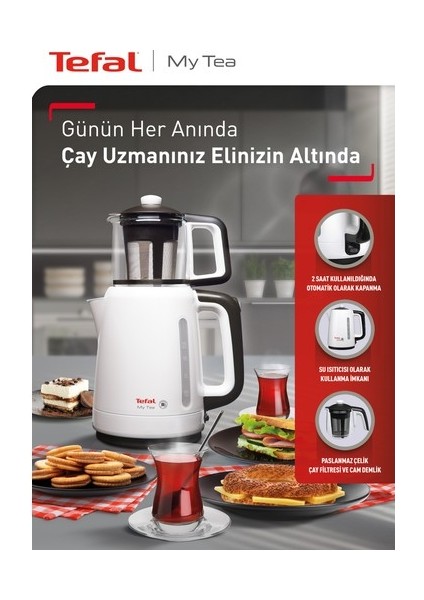 Çay Makinesi Cam Demlikli Çaycı Beyaz fiyatları