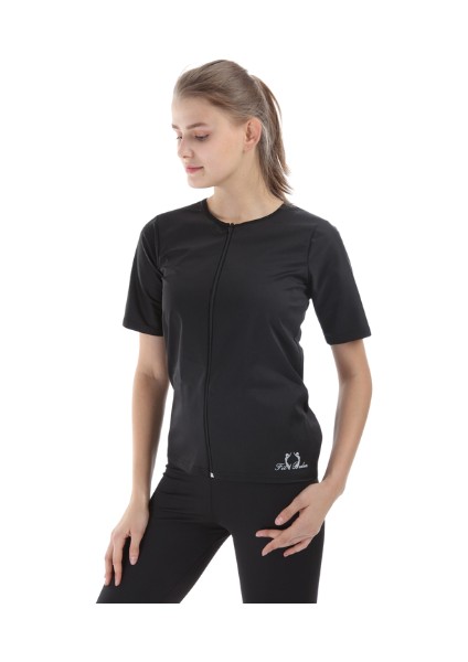 FİT1BEDEN Içi Polimer Kumaş Fermuarlı Sauna Body (Kısa Kollu) fiyatları