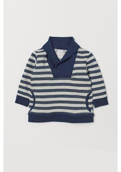 Çizgili Kışlık Çocuk Sweatshirt