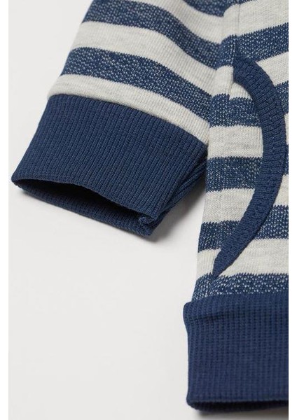 Çizgili Kışlık Çocuk Sweatshirt