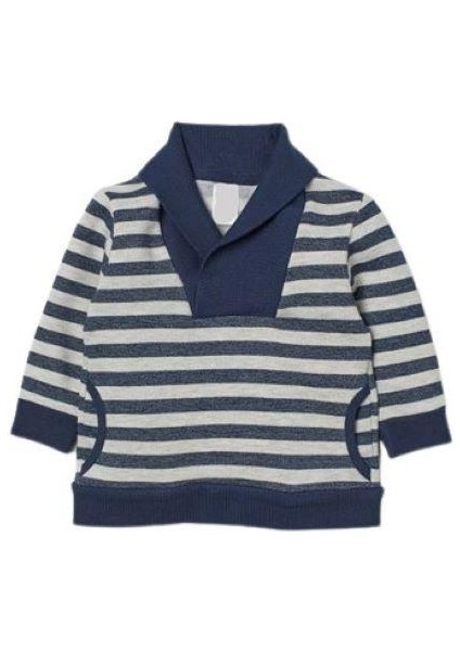 Çizgili Kışlık Çocuk Sweatshirt