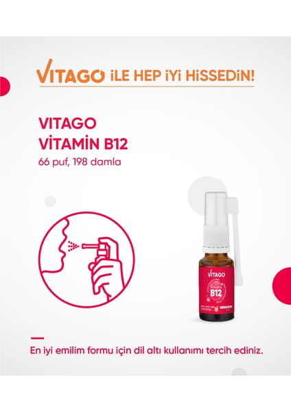 B12 Prometilkobalamin Vitamin Içeren 10 ml Oral Sprey indirimleri