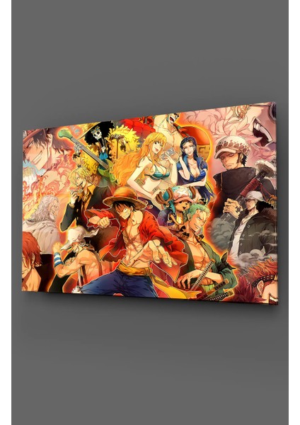 Karışık Anime Karakterler Cam Tablo