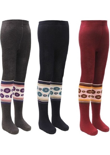 3'lü Çiçek Desenli Havlu Kız Çocuk Külotlu Çorap fiyatları
