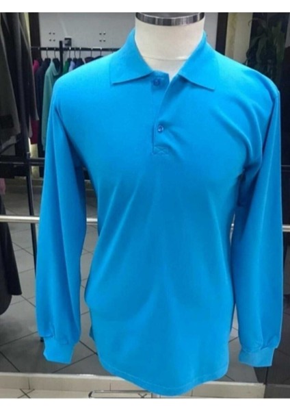Unisex Polo Yaka T-Shirt Uzun Kol