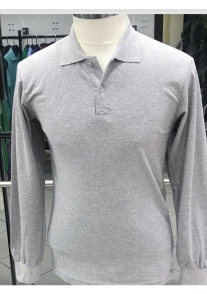 Unisex Polo Yaka T-Shirt Uzun Kol