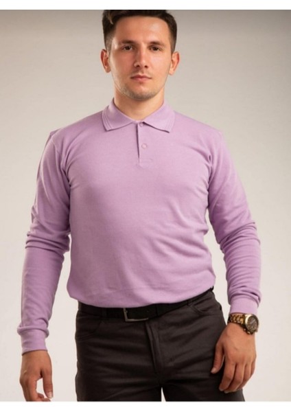 Unisex Polo Yaka T-Shirt Uzun Kol