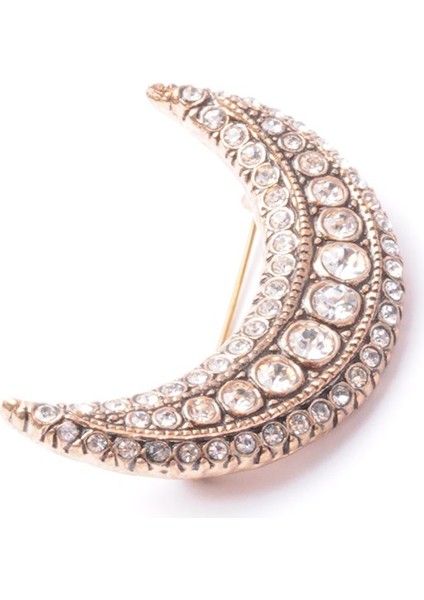 Broş Harf Simge Otantik Desenli Bronz Kristal Taşlı fiyatları
