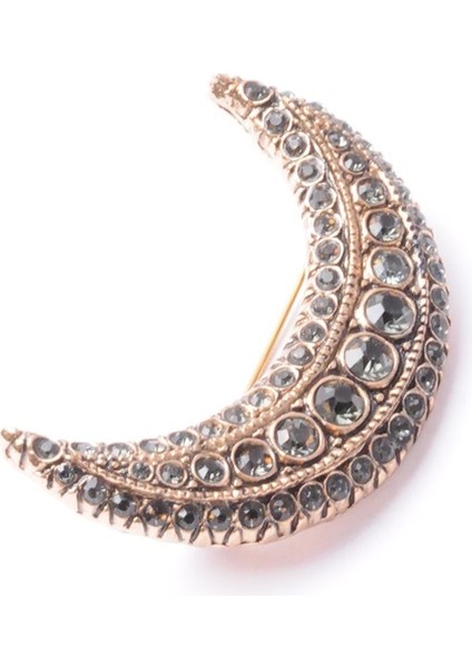 Broş Harf Simge Otantik Desenli Bronz Kristal Taşlı fiyatları