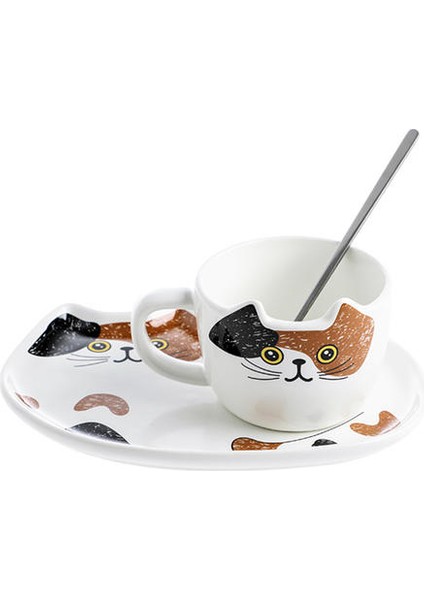 Sevimli Kedi Seramik Kahve Kupa Set (Yurt Dışından)