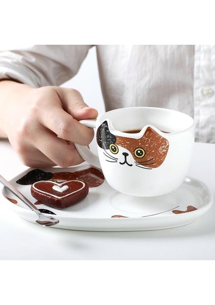 Sevimli Kedi Seramik Kahve Kupa Set (Yurt Dışından)