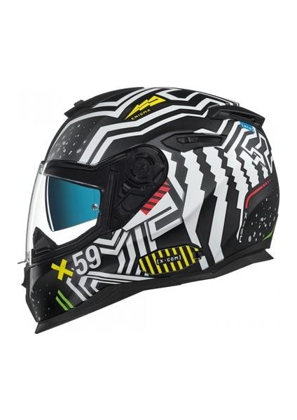 SX.100 Enıgma Mat Siyah Beyaz Motosiklet Full Face Kask modelleri