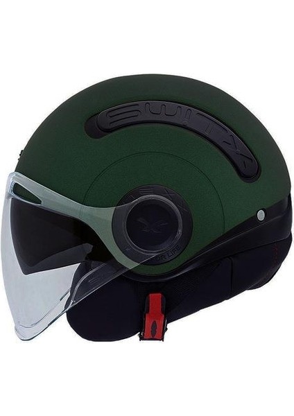 Sx.10 Mat Yeşil Açık Motosiklet Kask