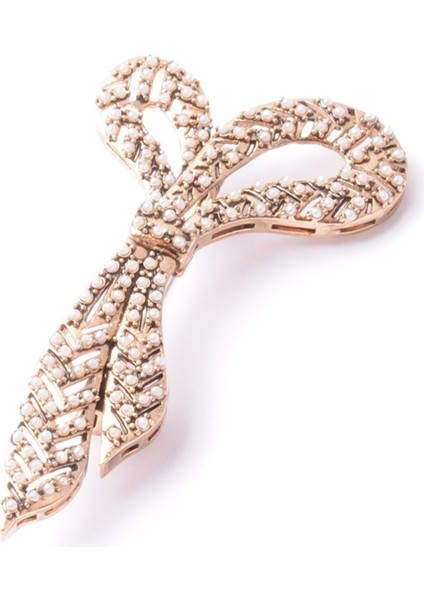 Broş Yıldız Otantik Desenli Bronz Kristal Taşlı fiyatları