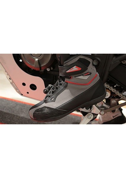 Boxter Air Gri Kırmızı Motosiklet Korumalı Bot