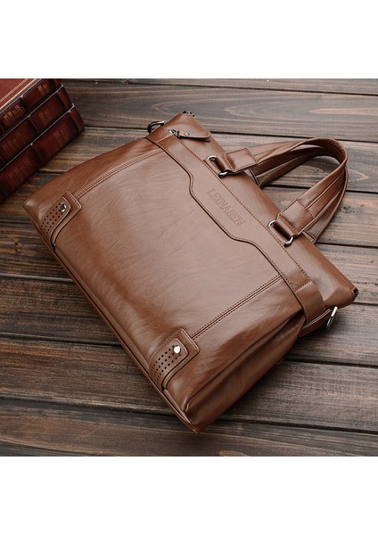 Erkek Askılı Omuz Çantası - Açık Kahverengi (Yurt Dışından)