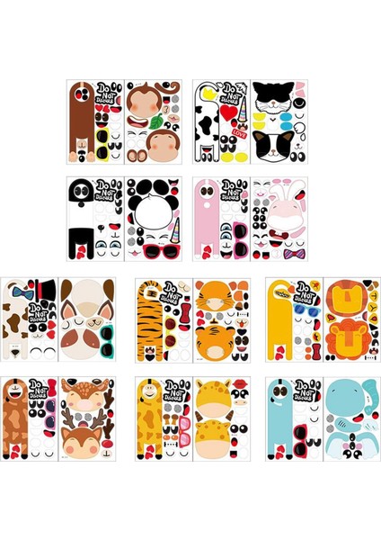 10 Adet Kapı Asılı Çıkartmalar Çocuk Süsler Pencere Noel Hediyeleri Mağaza Parti (Yurt Dışından)