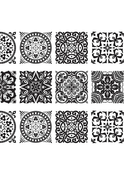 20 Adet Dıy Mozaik Duvar Fayans Çıkartmalar Bel Çizgi Duvar Çıkartmaları Mutfak Dekor # 2 20X20 cm (Yurt Dışından)