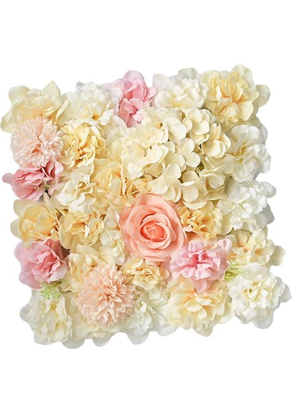 38CMX38CM Düğün Aşaması Duvar Dekoru Sarı Pembe Için Yapay Panel Çiçek (Yurt Dışından)