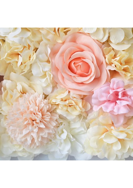 38CMX38CM Düğün Aşaması Duvar Dekoru Sarı Pembe Için Yapay Panel Çiçek (Yurt Dışından)