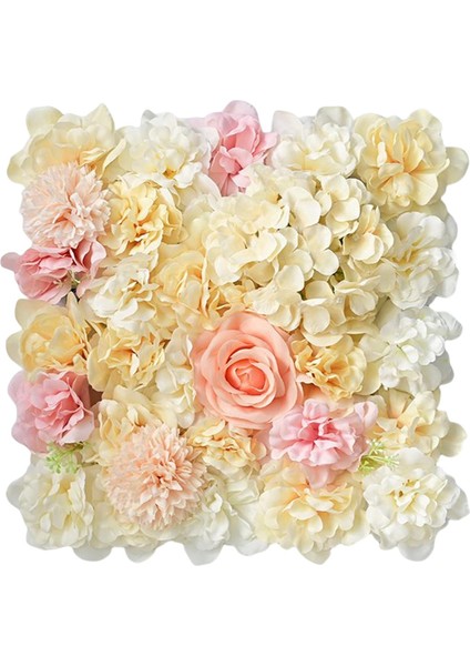 38CMX38CM Düğün Aşaması Duvar Dekoru Sarı Pembe Için Yapay Panel Çiçek (Yurt Dışından)