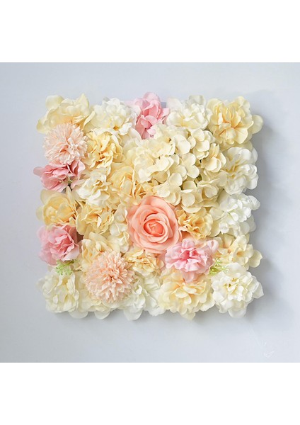 38CMX38CM Düğün Aşaması Duvar Dekoru Sarı Pembe Için Yapay Panel Çiçek (Yurt Dışından)