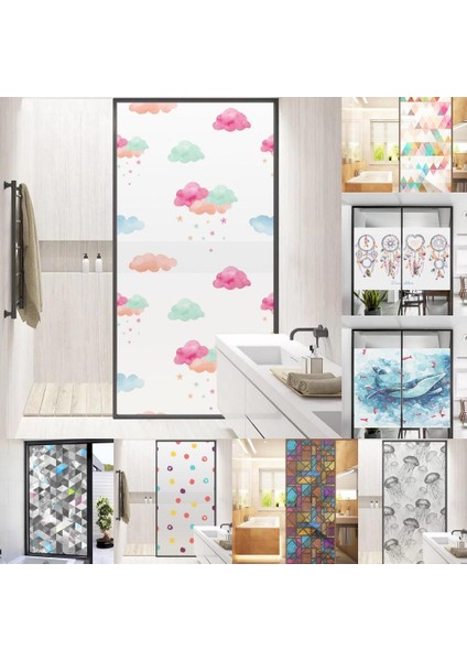 Anti-Uv Isı Yalıtım Cam Kapı Penceresi Film Statik Gizlilik Film Sanat Çıkartma 8 (Yurt Dışından) fiyatları