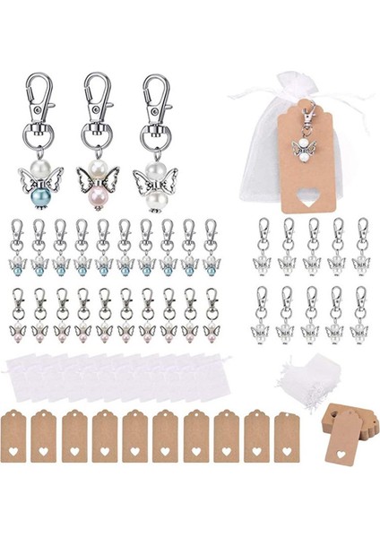 Melek Keychains 20 Set Angel Keyring Clips Hediye Çantaları Aksesuarlar (Yurt Dışından)
