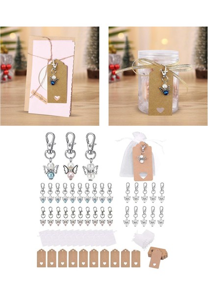 Melek Keychains 20 Set Angel Keyring Clips Hediye Çantaları Aksesuarlar (Yurt Dışından) fırsatları