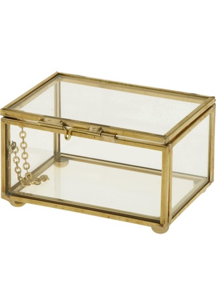 Klasik Geometrik Cam Temizle Mücevher Kutusu Teraryum Kutusu Etli Bitkiler Kutusu 10 x 7 x 6 cm (Yurt Dışından)