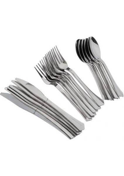 Tek Kullanımlık Plastik Çatal Bıçak Takımı 6 Adet (Yurt Dışından)