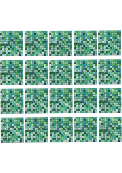 20PCS Fayans Çıkartmaları Çıkartmalar Fayans Kendinden Yapışkan Duvar Art Fayans Etiketi Mozaik Yeşil (Yurt Dışından)