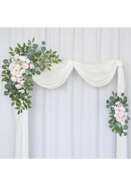 2 Adet Çiçek Swag Kemer Düğün Kemeri Çiçek Kiti Düğün Dekorasyon Açık Pembe Için (Yurt Dışından) fırsatları