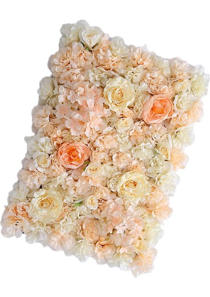 Yapay Çiçek Paneller Duvar Asılı Süsler Düğün Mekan Dekor Turuncu (Yurt Dışından)