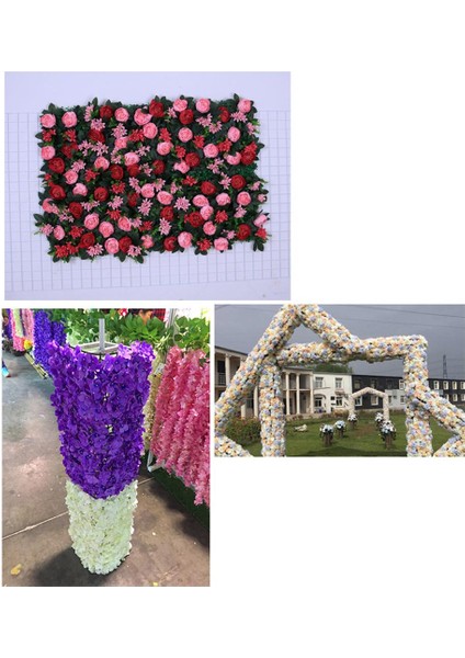 Yapay Çiçek Paneller Duvar Asılı Süsler Düğün Mekan Dekor Turuncu (Yurt Dışından) fırsatları