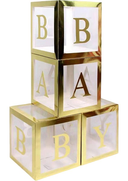 Düğün Altın Baby Için/ Mektuplar Fikirliği ile Yeniden Kullanılabilir Açık Balon Kutuları (Yurt Dışından)
