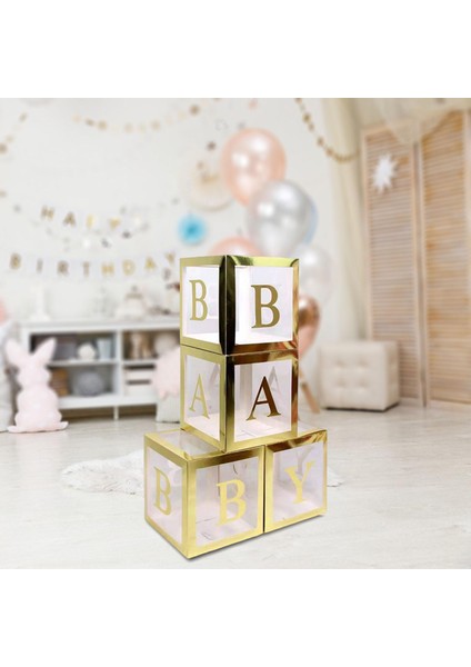 Düğün Altın Baby Için/ Mektuplar Fikirliği ile Yeniden Kullanılabilir Açık Balon Kutuları (Yurt Dışından) fiyatları