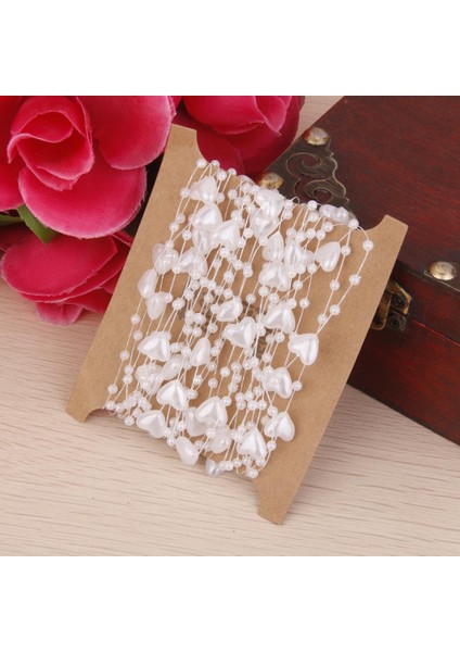 5m Yıldız ve Yuvarlak Boncuklar Bej Stres Crafts Dıy Dekorasyonu - Beyaz (Yurt Dışından) fiyatları